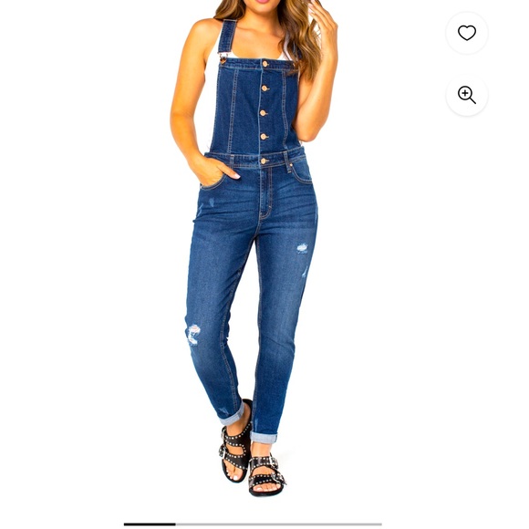 Celebrity Pink Junior's Vintage Stretch
Denim Overall - Picture 1 of 9